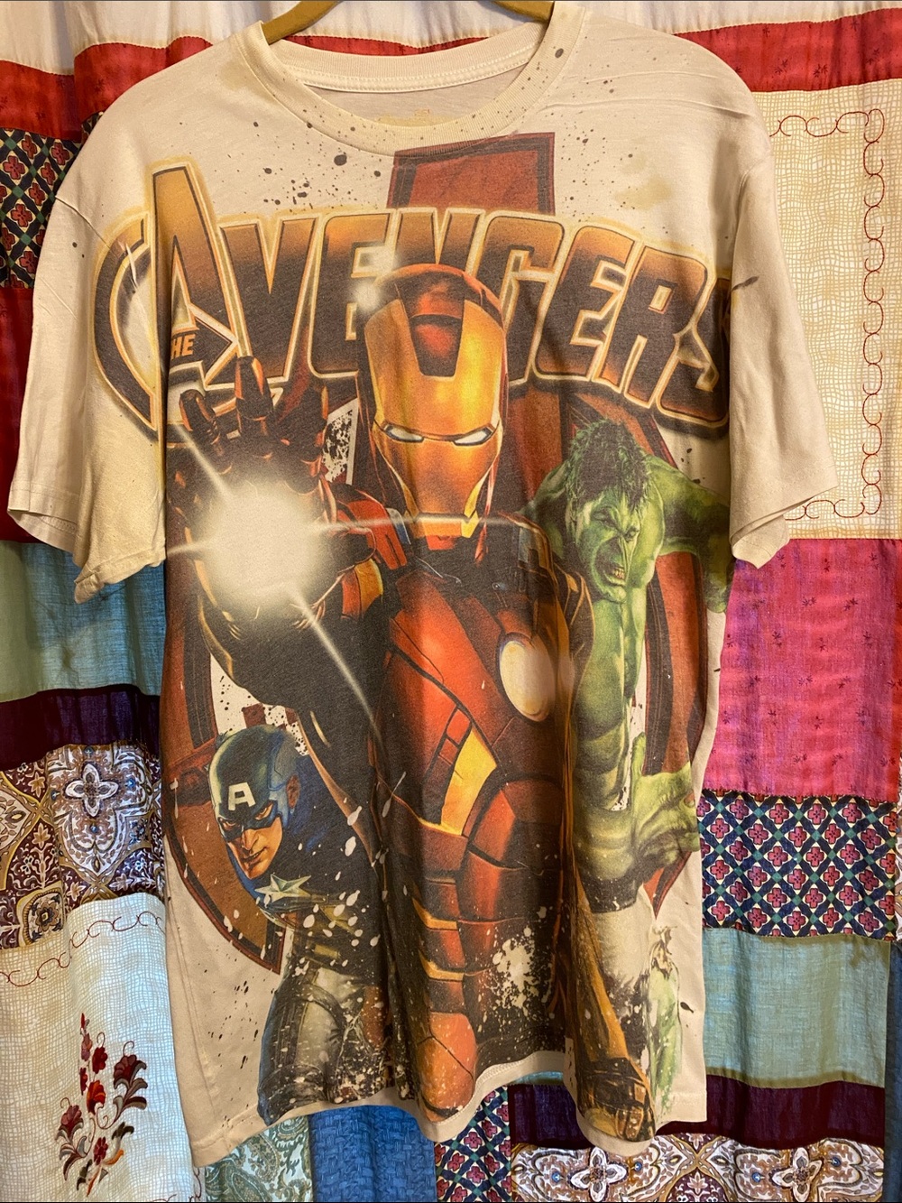 Marvel Kids Avengers Graphic Tee - White, Red, Green